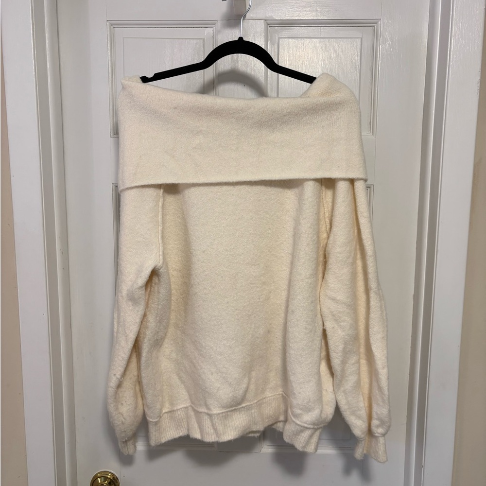 Free People Fold Over - Off-the-Shoulder Sweater